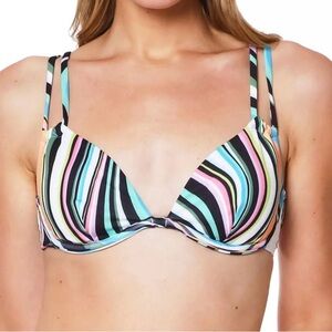 Sanctuary Stripe Bikini Top M‎ NWT
